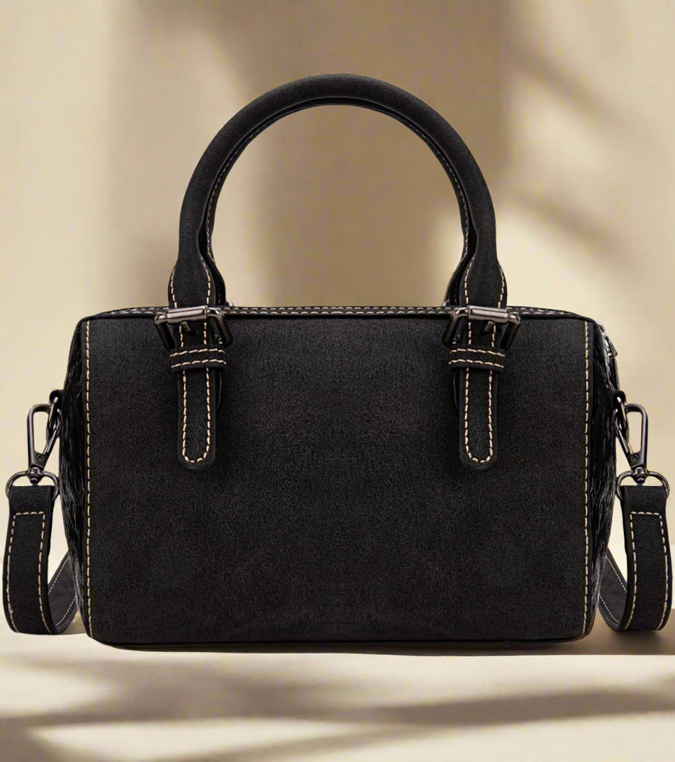 Wrangler Genuine Hair-On Cowhide Barrel Bag