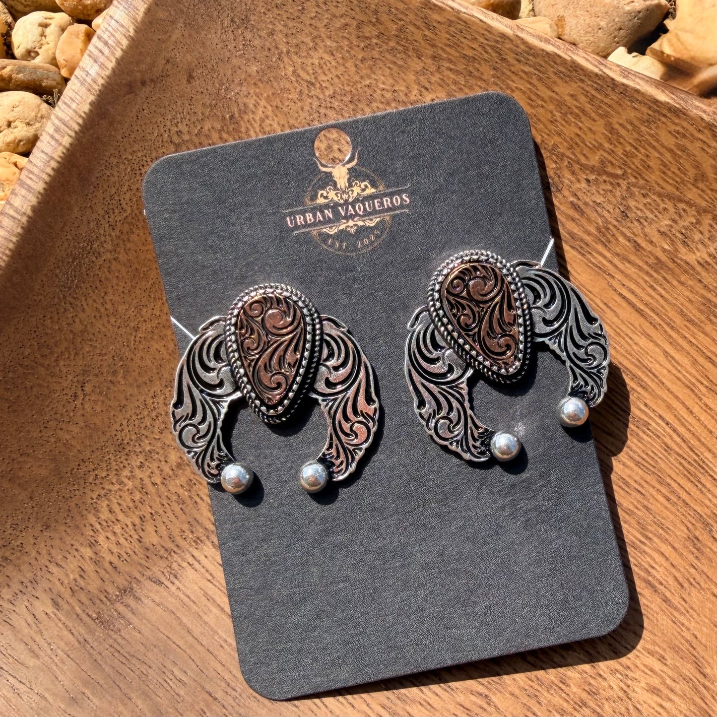 Western Squash Blossom
Concho Earrings