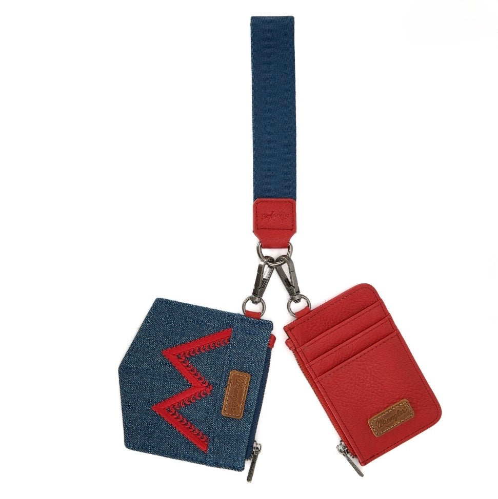 Wrangler
"W" Embroidered Dual Pouch Wristlet