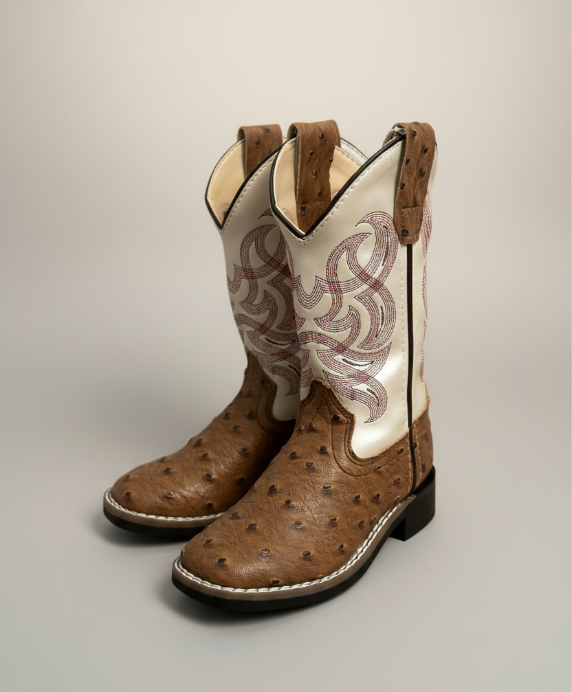 Old West Boys Ostrich Boots