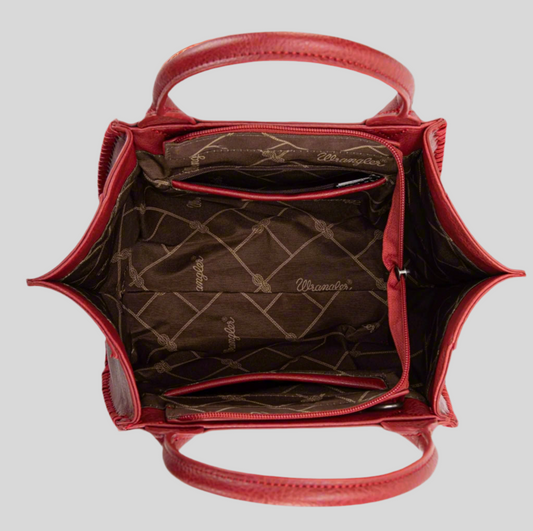 WRANGLER EMBROIDERED BOOT SCROLL TOTE BAG