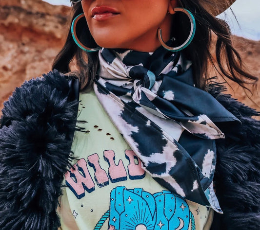 Wild rags Scarf-Cowprint