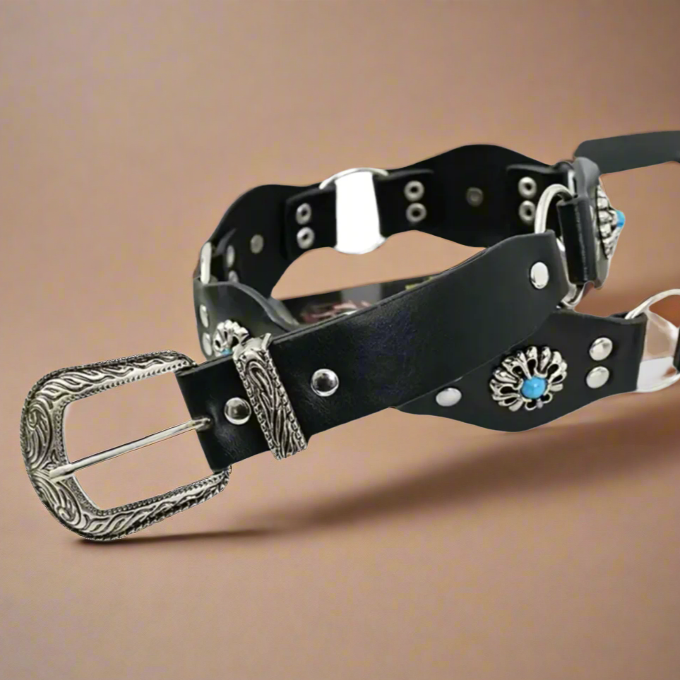 Faux Leather Western Belt