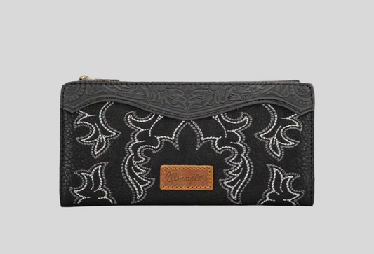 WRANGLER EMBROIDERED BOOT SCROLL TOTE BAG