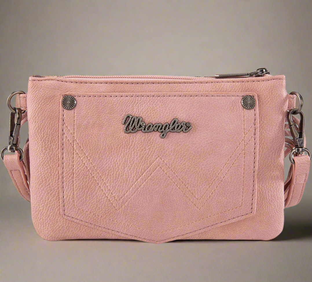 Wrangler Crossbody Wristlet Fringe Bag