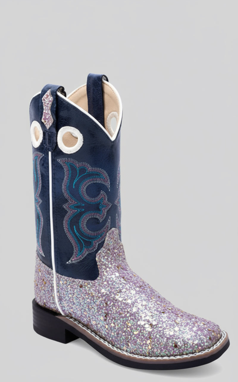 Old West Sparkling Purple Girls Boots