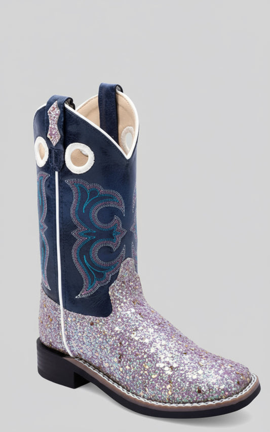 Old West Sparkling Purple Girls Boots