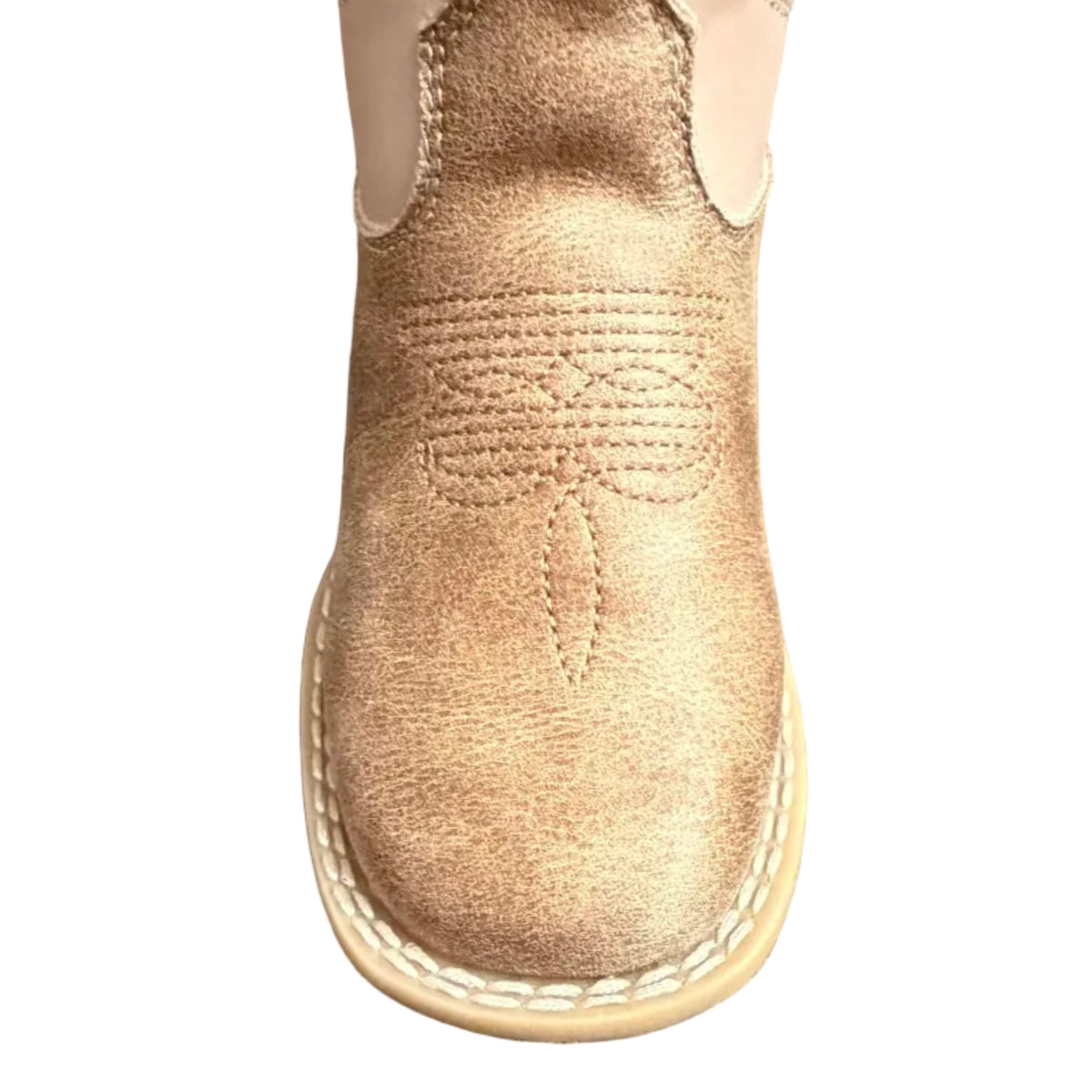 GIRLS TWISTER POSY BOOT-LIGHT PINK AND TAN