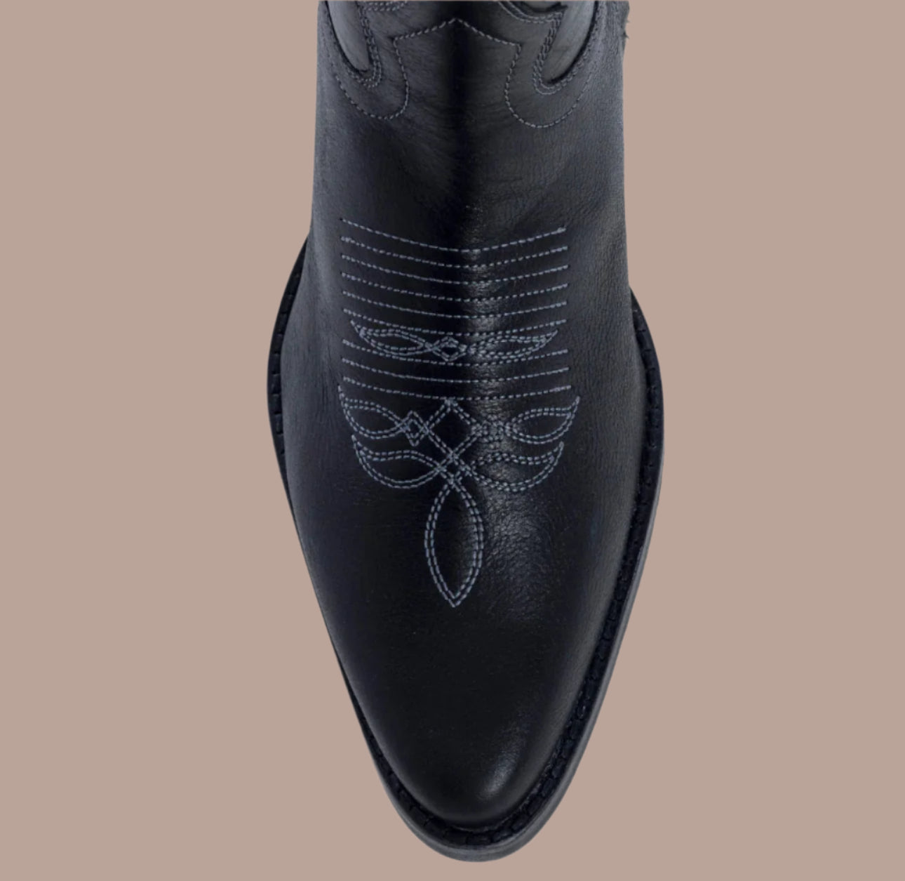 Nalejandra Western Boots-Ebony