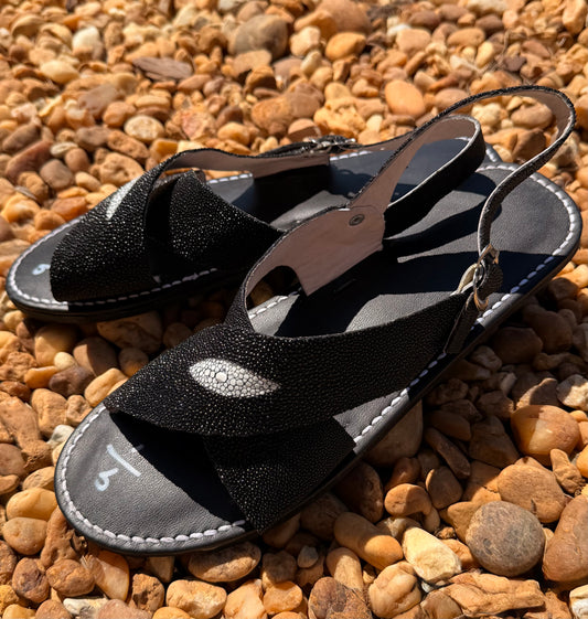 Men’s Huaraches ORIGINAL Stingray Leather with Tire Sole-Huaraches Piel ORIGINAL De Mantarraya Suela de Llanta