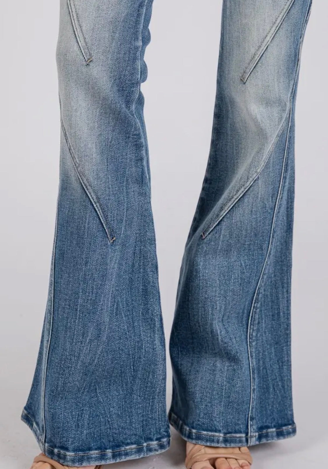 Women’s High Rise Stretch Flare with Side Seam Detail Jean