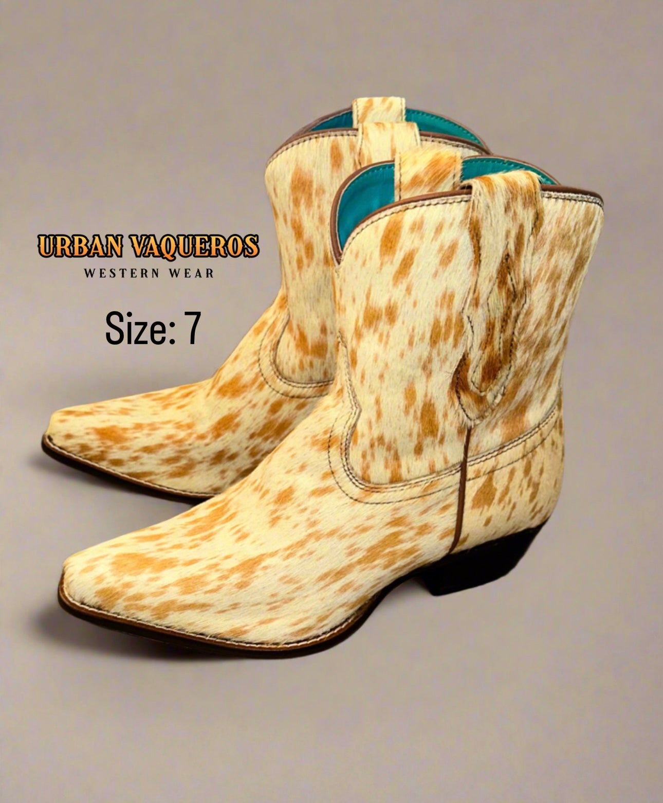 Cowdie Western Hairon Leather Booties