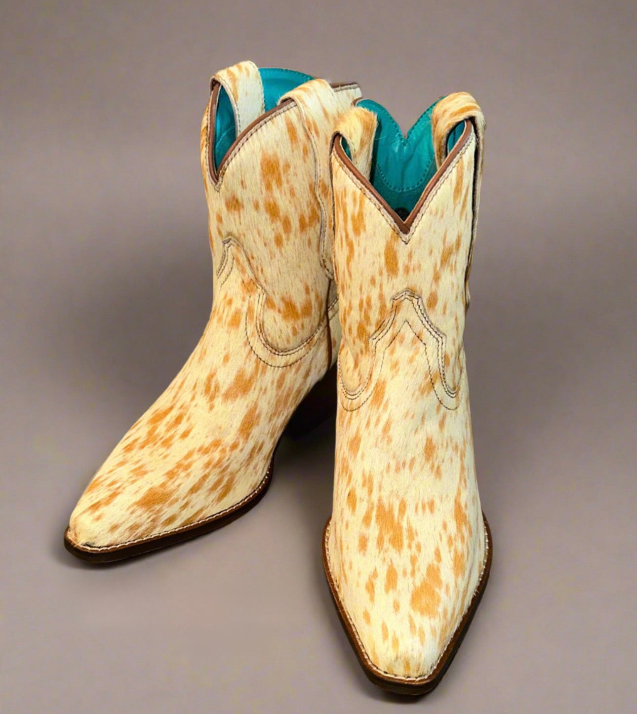 Cowdie Western Hairon Leather Booties