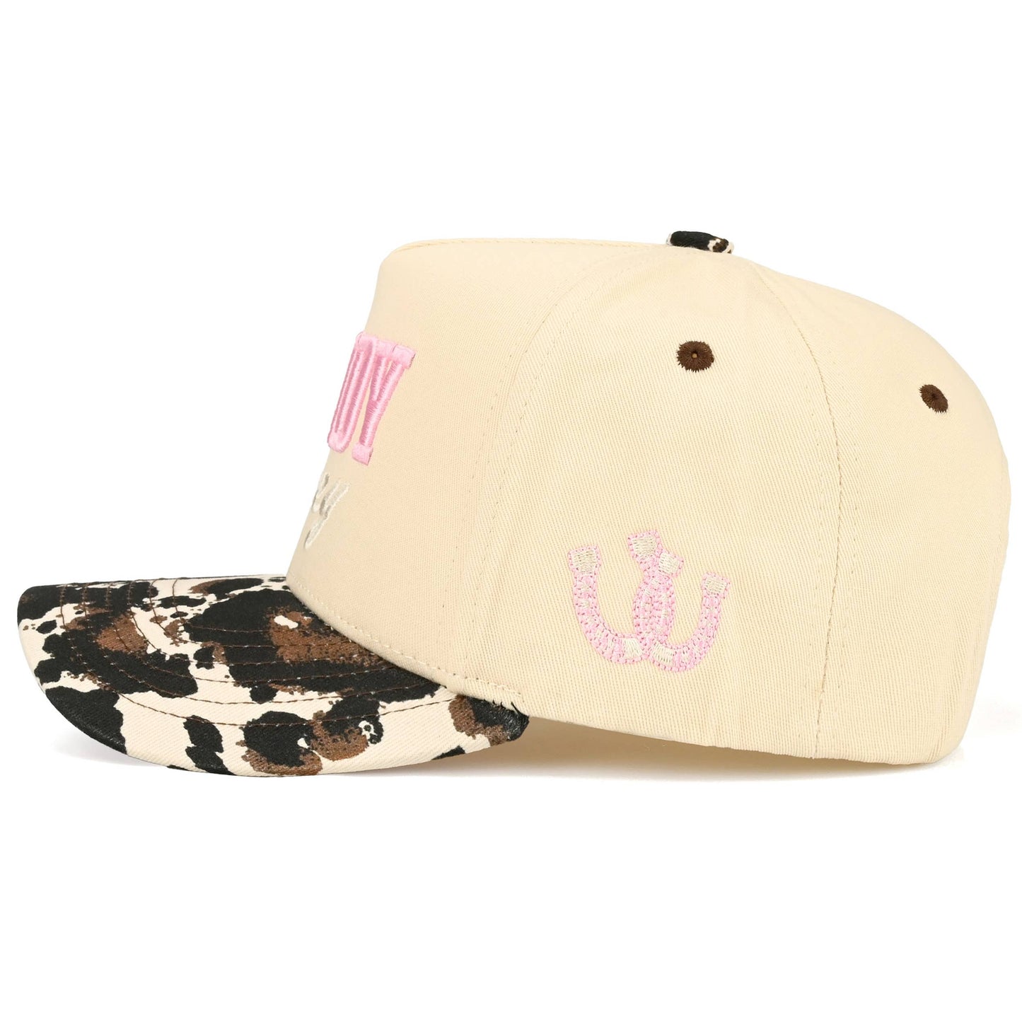 HOWDY HONEY-Cow Print EmbroideredTrucker Hat