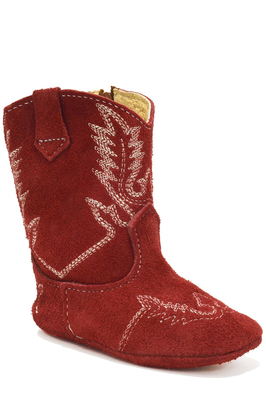 INFANT SOFT BABY BOOTIES-RED