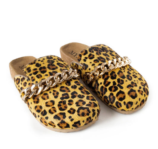 Leopard Clog Sandals