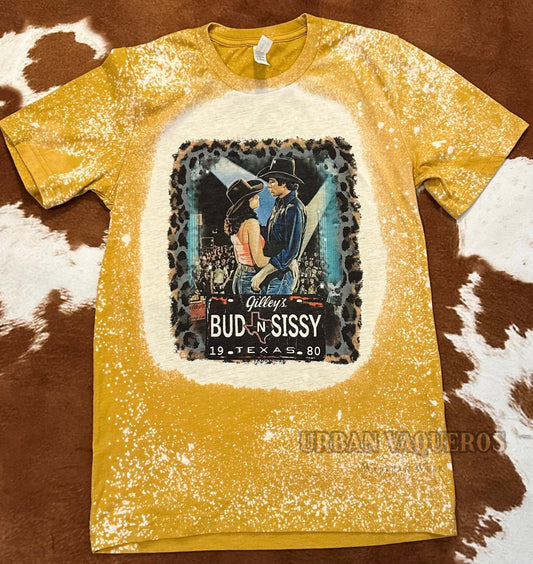 Bud Sissy | Urban Cowboy Bleached Tee-Yellow