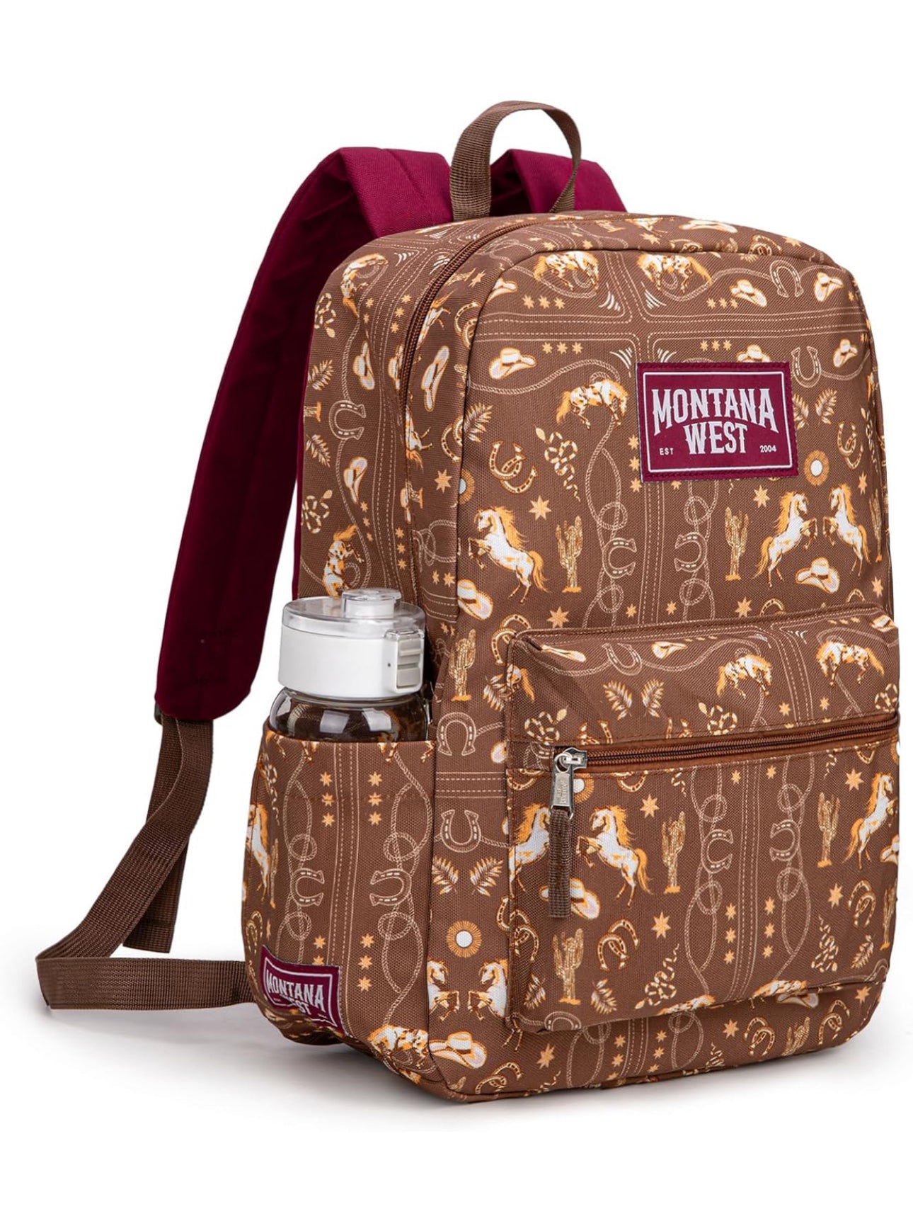 Montana West Horseshoe Print Backpack -2PCS Set