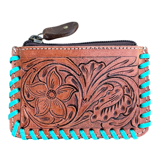 Western Tooled Coin Wallet