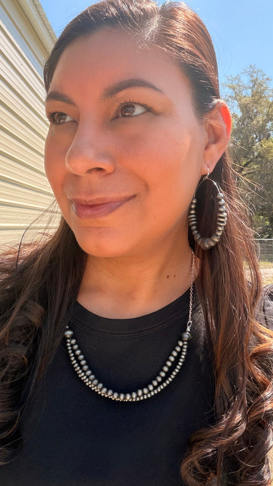 Navajo
Bead Hoop Earrings