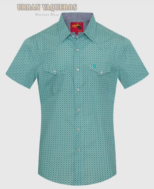 Men's Short Sleeve Pearl Snaps Western Shirt