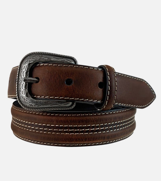 Roper Boys Brown Classic Leather 3-Strand Belt