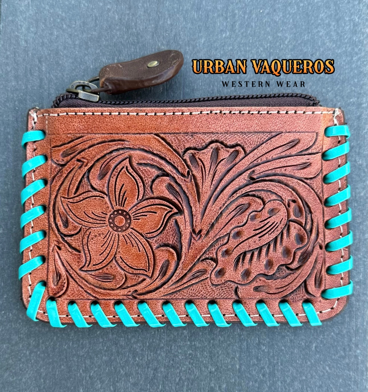 Western Tooled Coin Wallet