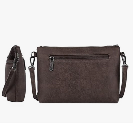 Wrangler Hair-On Collection Crossbody-Coffee