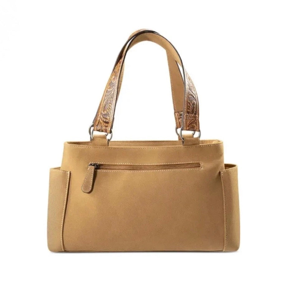 Women’s Ariat Evelyn Tooled Tan Leather Handbag