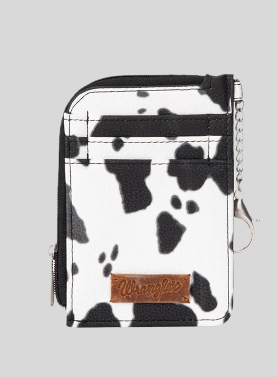Wrangler Cow Print Credit Card Holder/Keychain Wallet