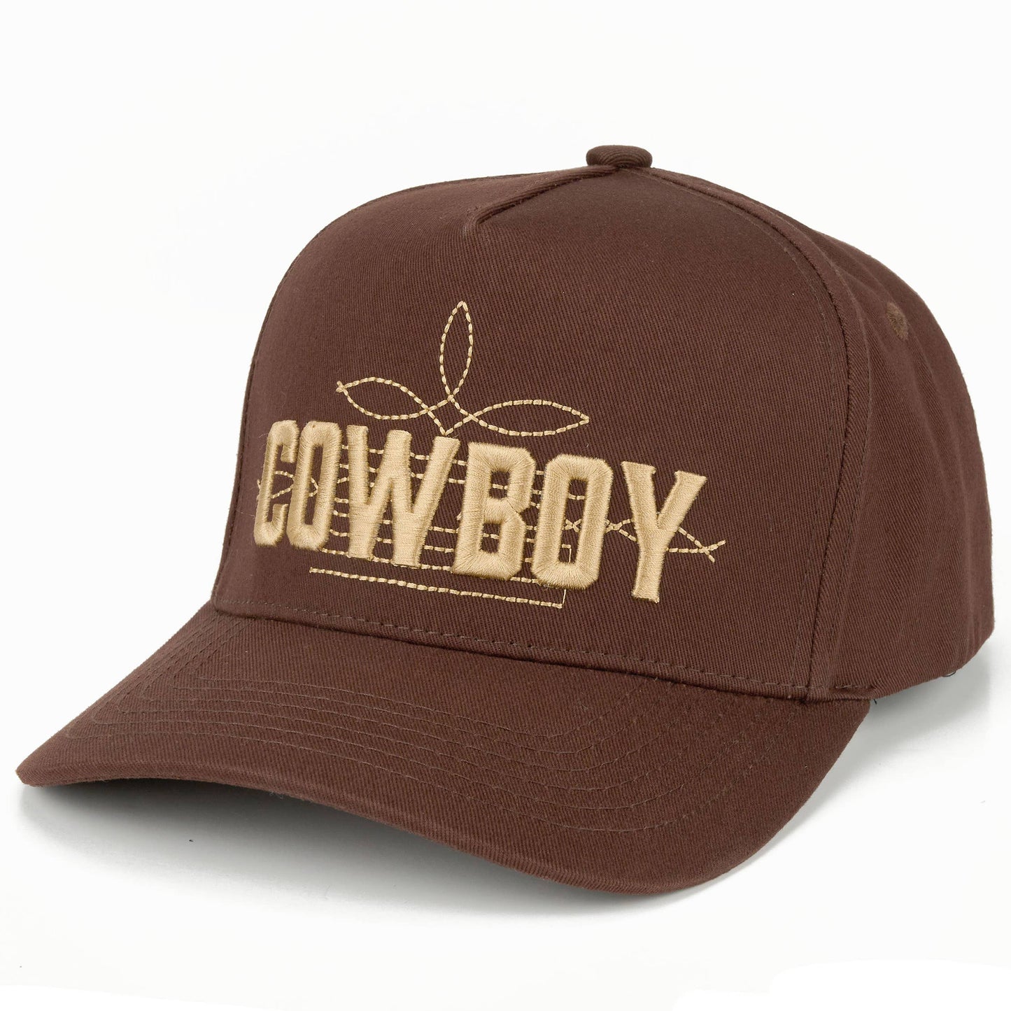 COWBOY-Browm Letter
Embroidered On Two Tone
Trucker Hat