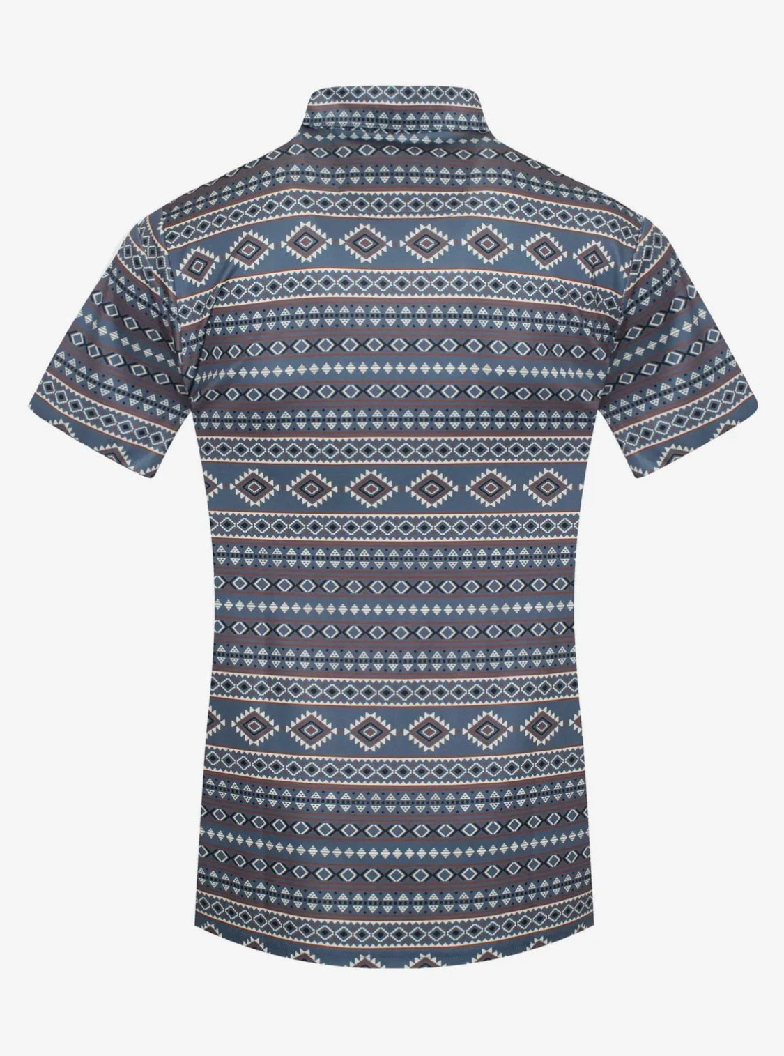 Men's Short Sleeve Printed Western Polo Shirt