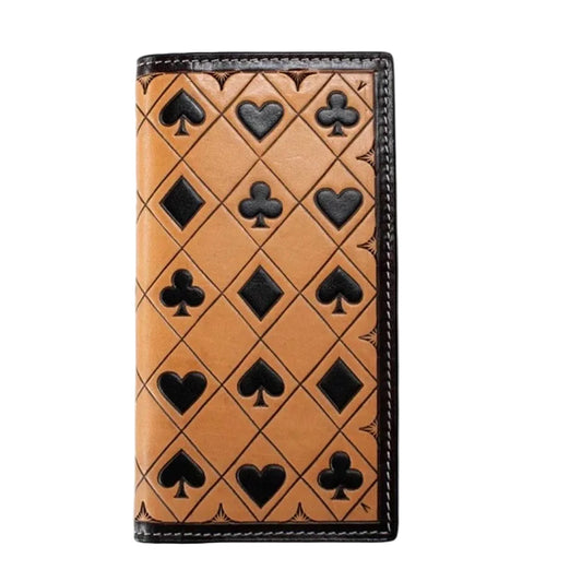 3D Men's Rodeo Card Suits Leather Wallet