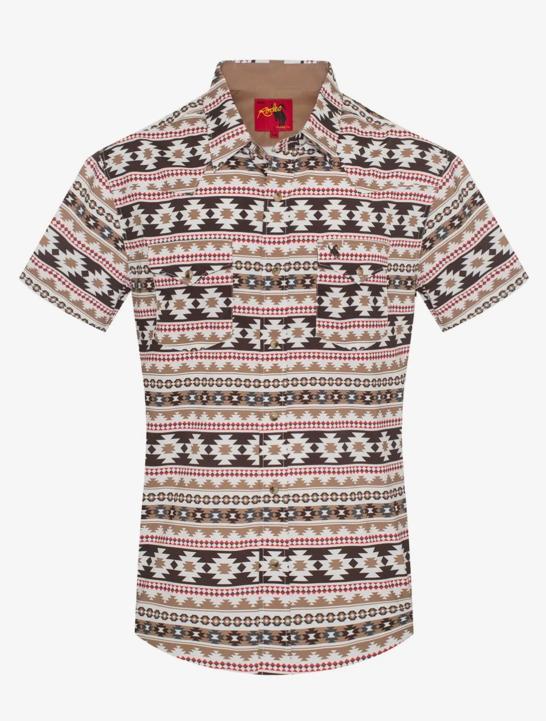 Men's Western Aztec Short Sleeve Shirt