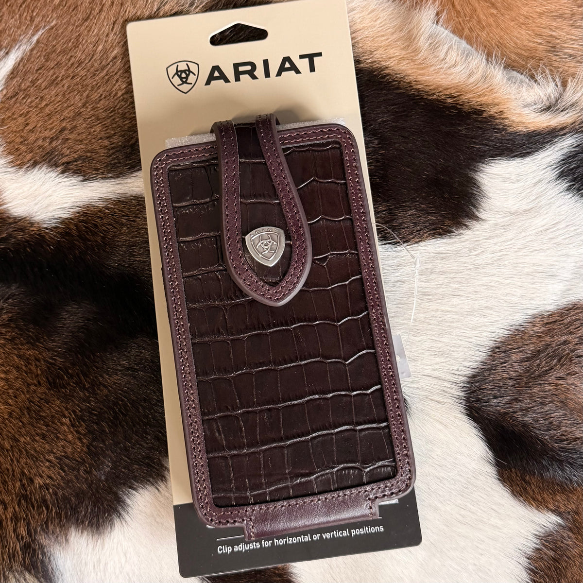 ARIAT CELL PHONE CASE CROC PRINT
