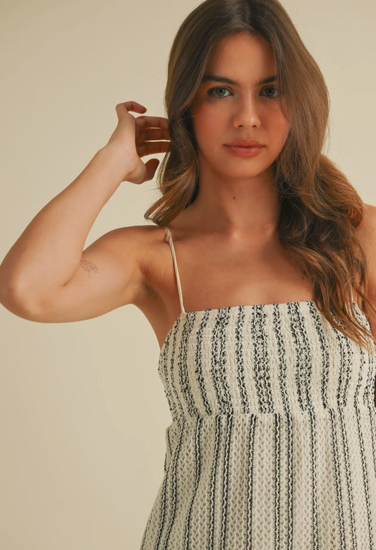 Crochet Lace Smocked
Top Romper