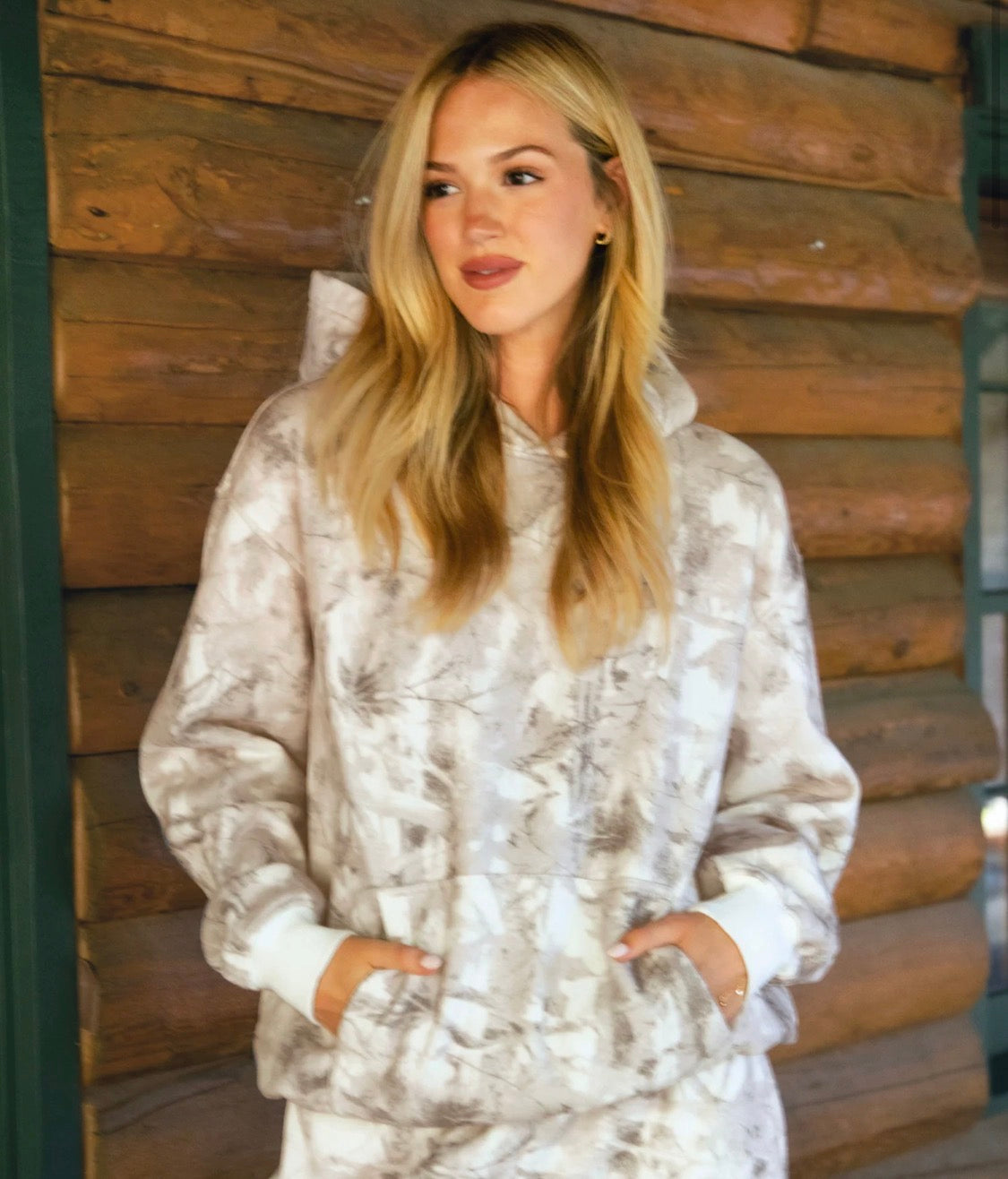 Avery Light Woodland Camo Fleece Classic Hoodie