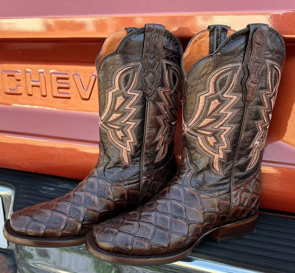 Men’s El General Rodeo Pirarucu Boots - Brown
