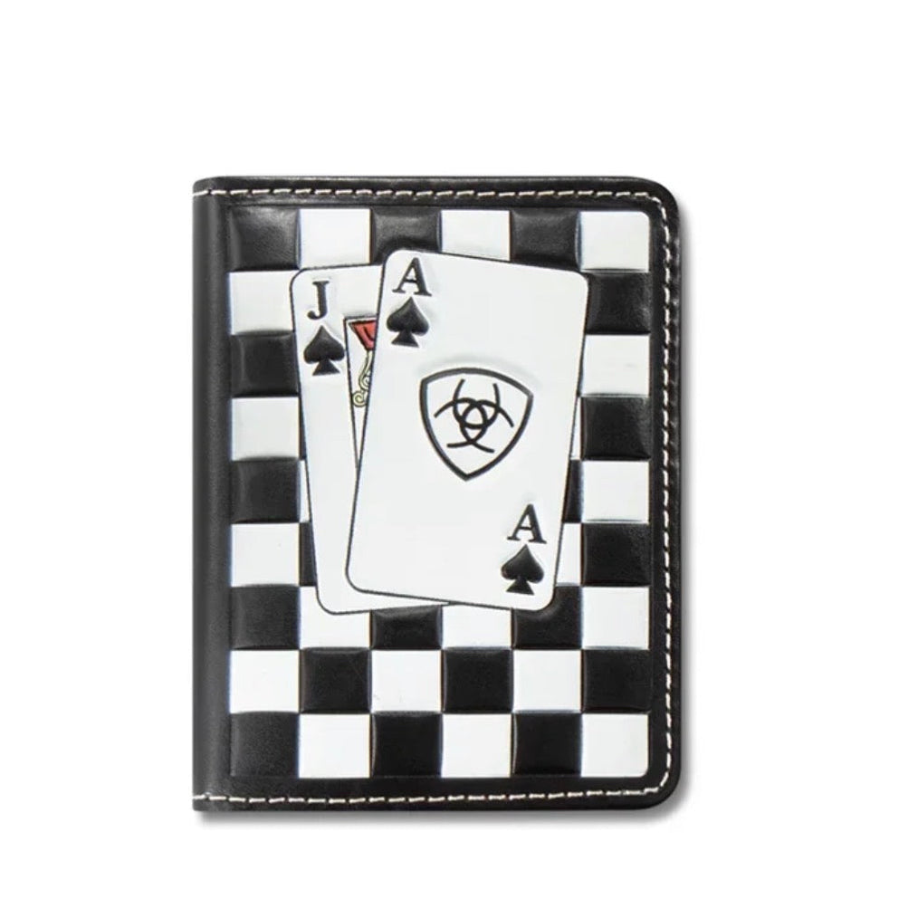 Ariat Men's Bifold Hand Painted Genuine Leather Wallet
