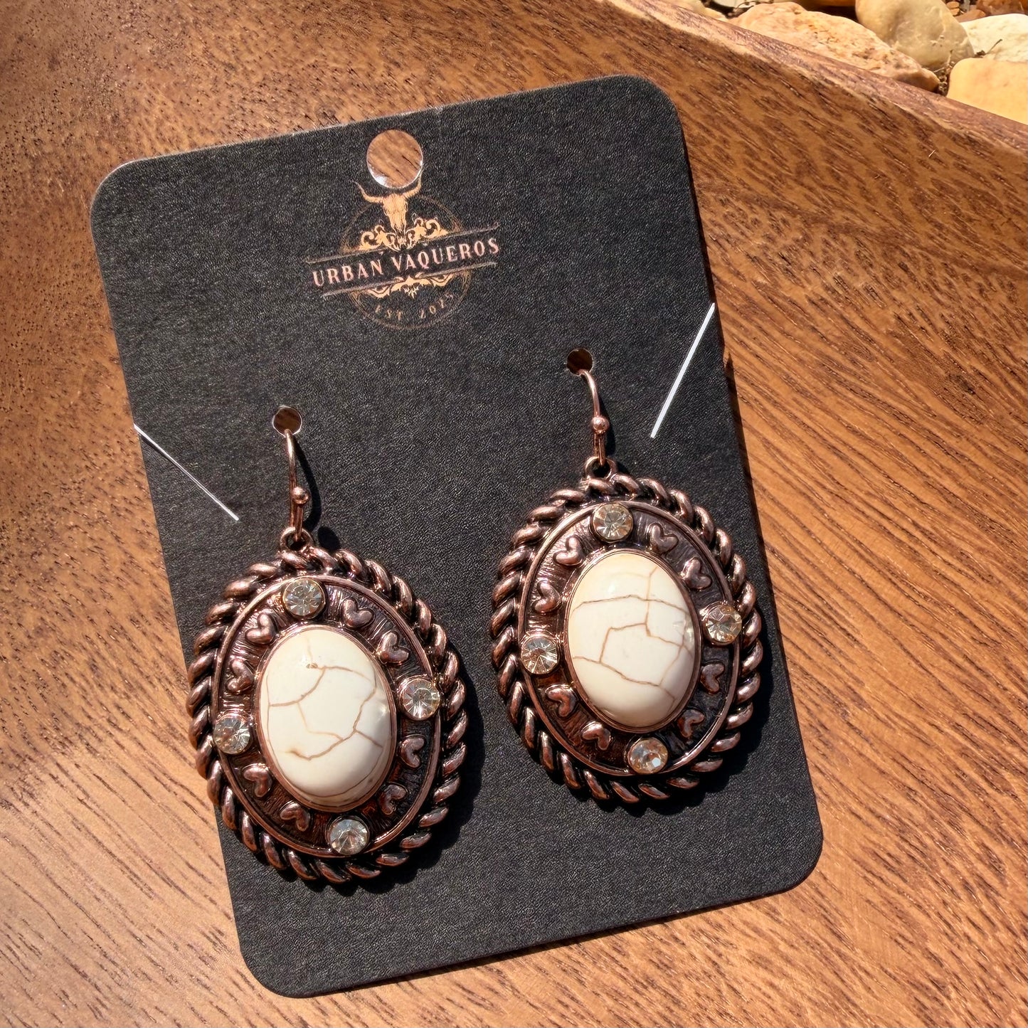 Rope Edge Oval Earring