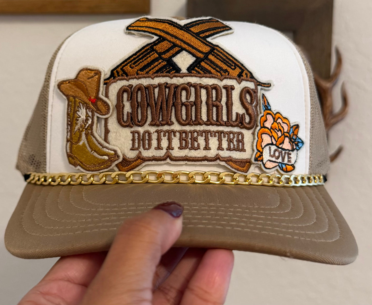 COWGIRLS DO IT BETTER Desert Taupe TRUCKER HAT