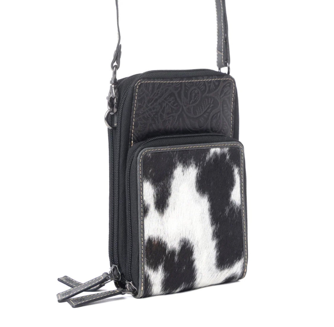 Rustler Ridge Embossed Leather Hairon Sling Bag