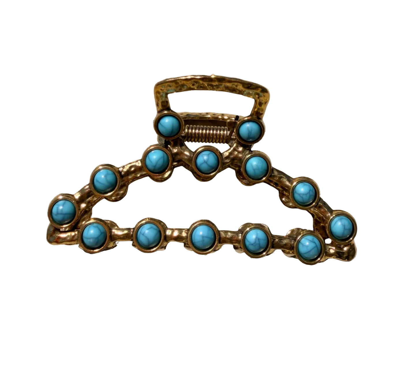 Western Beaded Metal Claw Clip