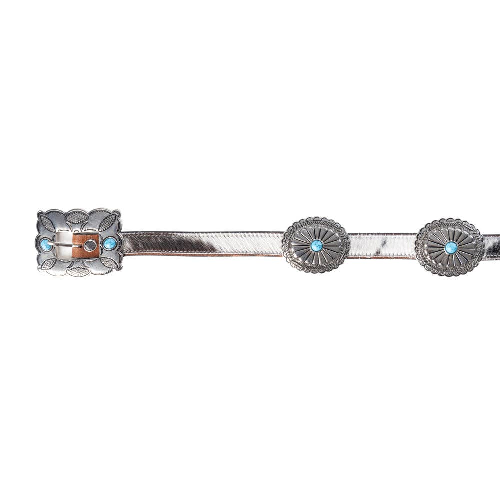 Floracrest Hairon Concho Belt