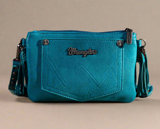 Wrangler Crossbody Wristlet Fringe Bag