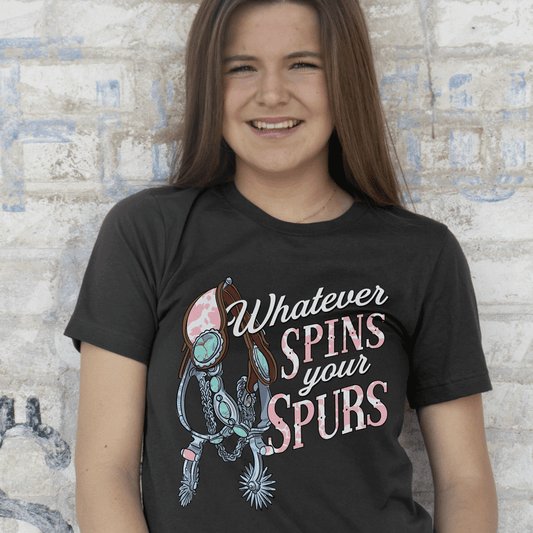 Spin Your Spurs Western Tee