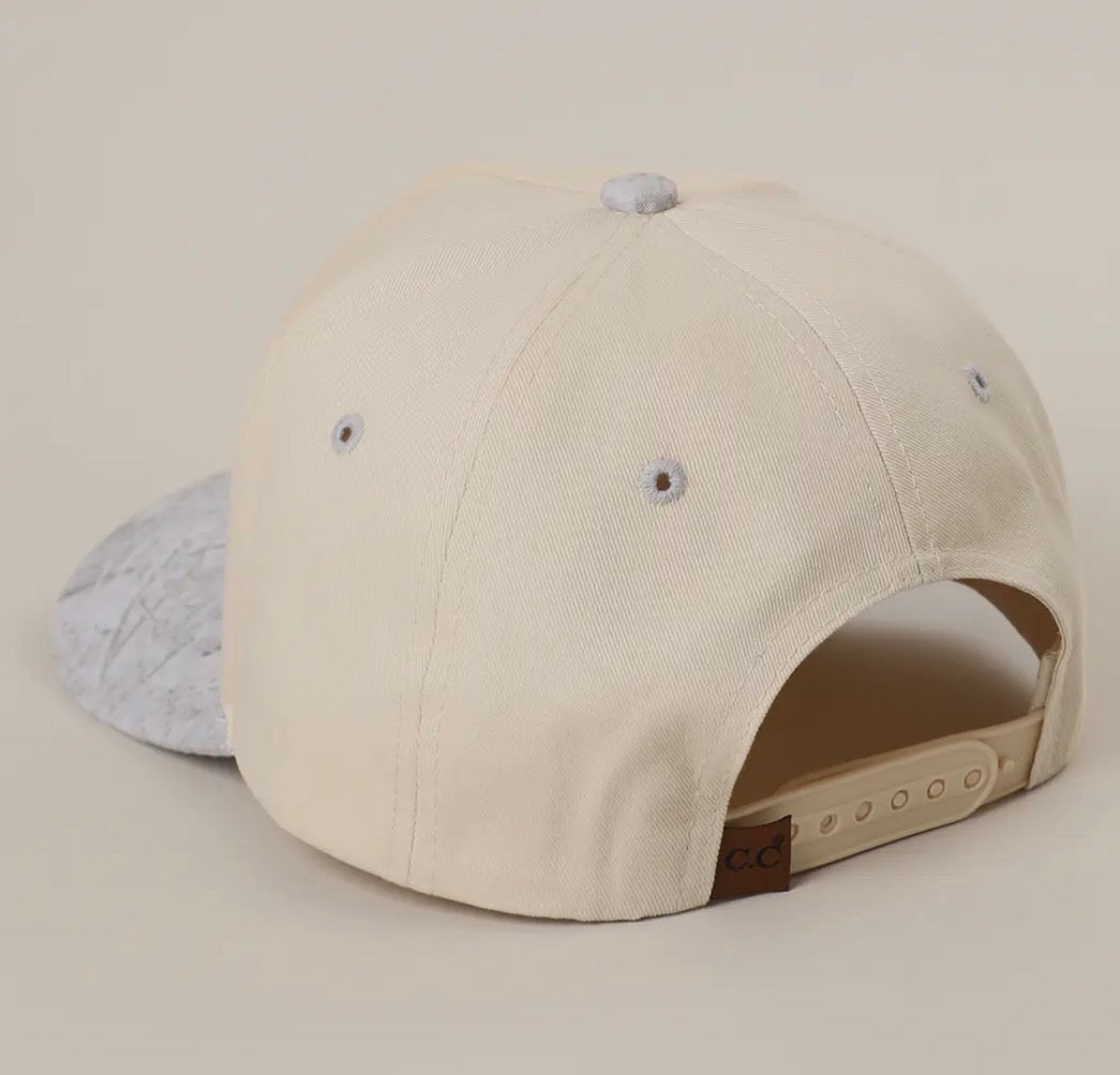 Howdy Embroidered Two-Tone White Camo Trucker Hat