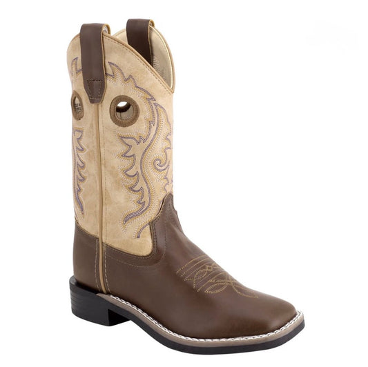 OLD WEST LITTLE BOYS' WESTERN BOOTS - BROAD SQUARE TOE