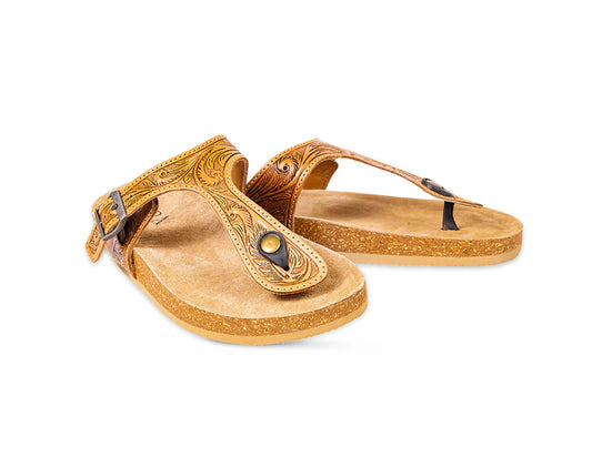 Sadie Mesa Hand-Tooled Sandals
