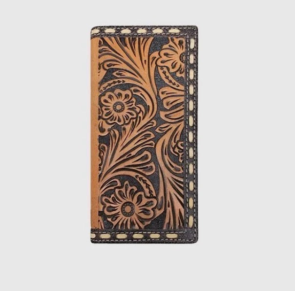 Men’s Roper with Floral Embossed Checkbook Wallet